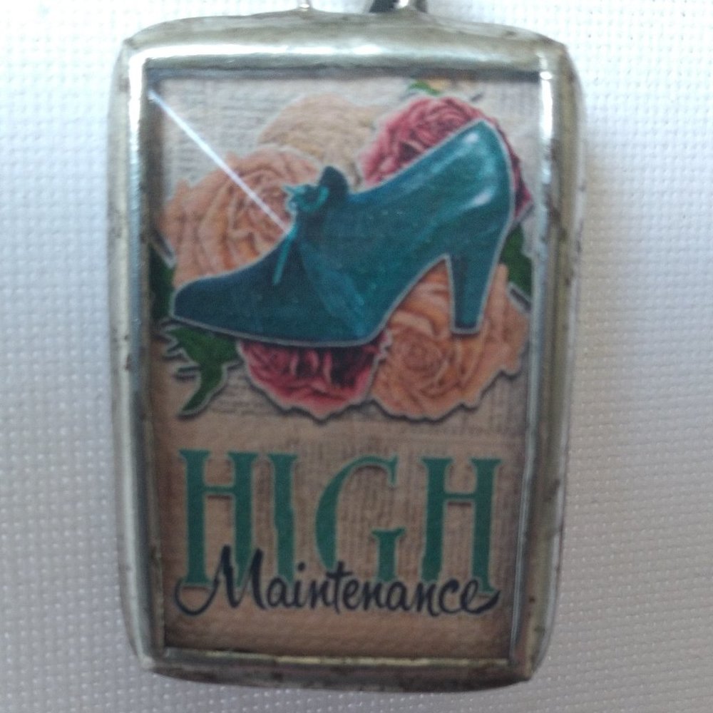 Jewel Kade Charm/Pendant "High Maintenance w/shoes"